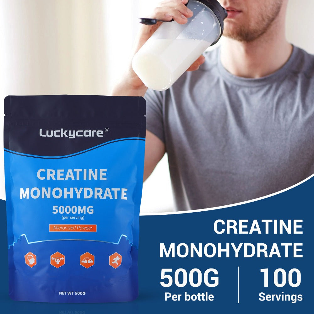 Micronized Creatine Monohydrate Powder 500g, 5000mg Per Serving, Pure Unflavored, cGMP, Third-Party Tested
