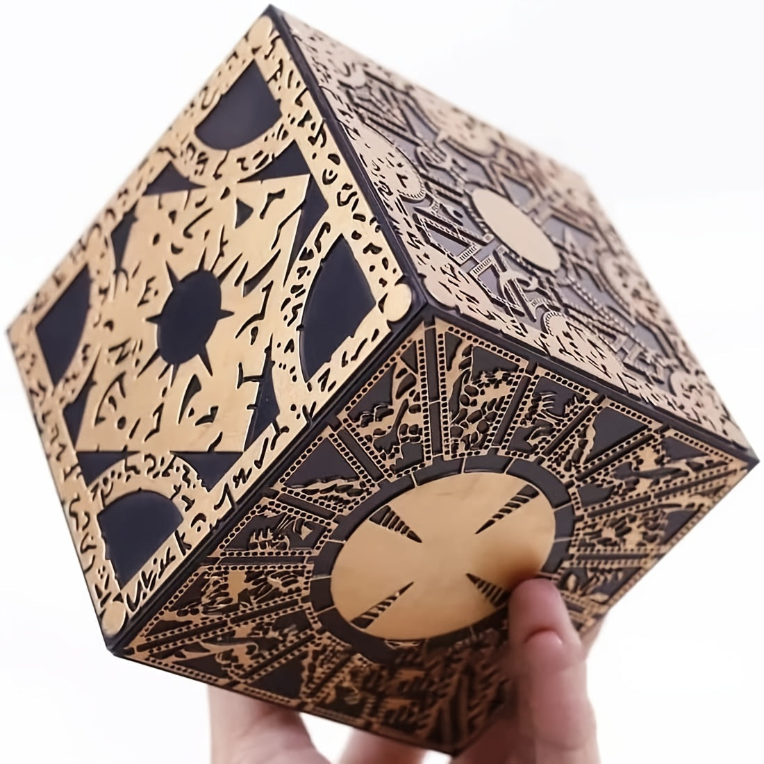 Lament Configuration Puzzle Box Cube, Functional Detachable Deformation Lock Box with Display Base