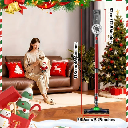 Cordless Vacuum Cleaner with Green Light Indicator for Entryways, Bedrooms and Living Spaces
