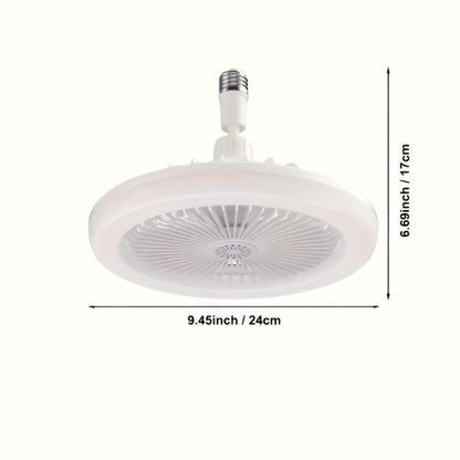 Ceiling Fan Light with Remote Control, Dimmable LED 3000-6500K, 3-Speed Fan, E26 Base, 360° Adjustable Universal Joint, Timed Night Light