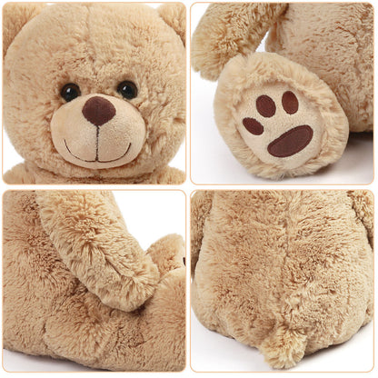 Plush Toy – Classic Brown Teddy Bear with Seated 10-Inch Format for Cuddly Display and Gifting