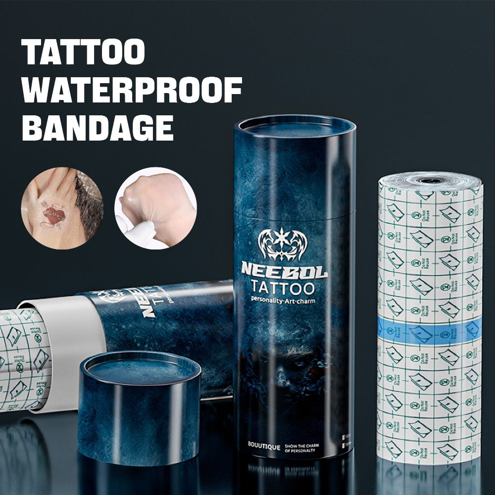 Tattoo Bandage Roll Clear Second Skin Film for New Tattoo Healing for Temporary Body Art, Festivals and Costumes