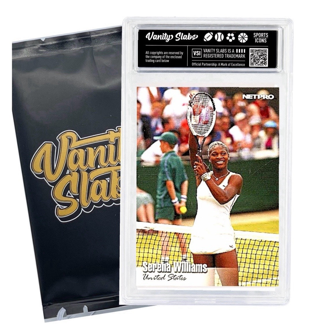Trading Card Display Slab by Vanity Slabs, Crystal Clear 35pt Card Case + Free Random Trading Card