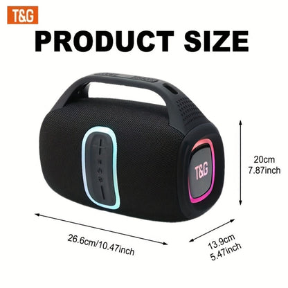 Portable Bluetooth Speaker TG674 with 30W Output, IPX4, 3600mAh Battery, TWS, Subwoofer and Handle