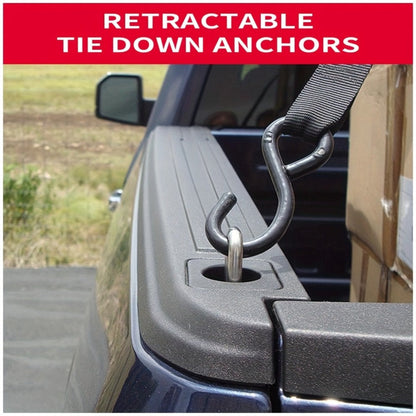 Truck Bed D-Ring Tie Down Anchors – Stainless Steel, No-Drill Install, Fits Ford F150 ‘98-’14, Super Duty ‘98-’16, Dodge RAM ‘95-’08
