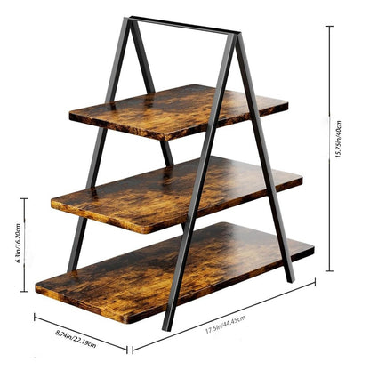3-Tier Wooden Cupcake Stand, Holds 50 Cupcakes, Dessert Display Rack for Wedding, Birthday Party & Halloween