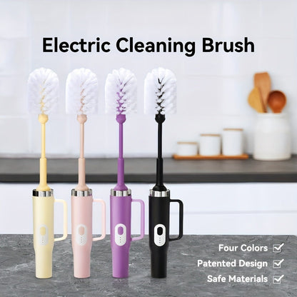 Electric Cup Scrubber Bottle Brush Cleaner, 2-Speed IPX6, Type-C Rechargeable, Deep Cleans 40oz Mugs