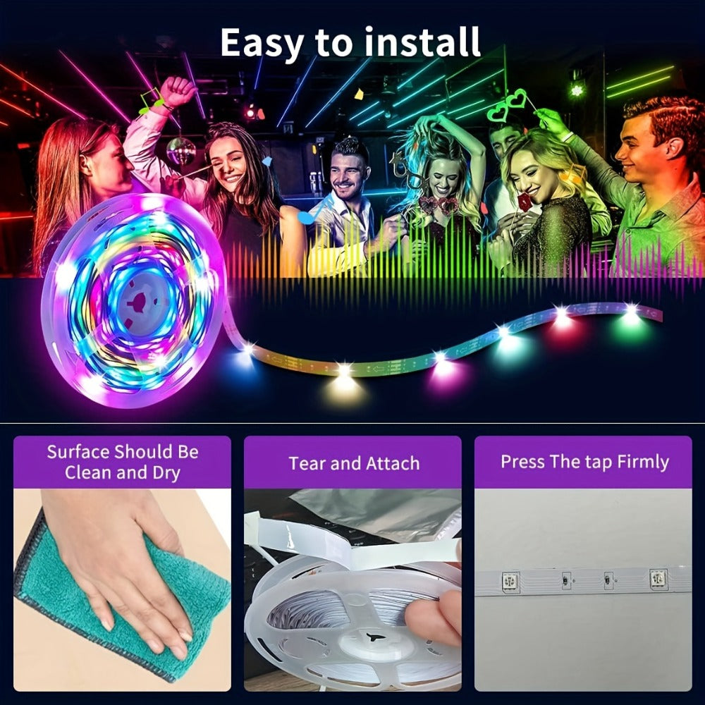 RGBIC TV Backlight Strip Lights for 10-85 Inch TV & Monitor, USB Powered Smart LED Bias Lighting with App Control