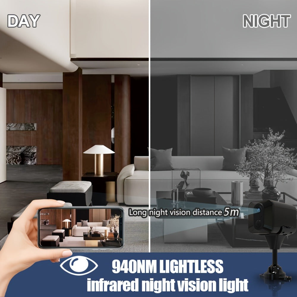 4G LTE Security Camera 4K Wireless No WiFi Needed, Infrared Night Vision, Rechargeable Battery, PIR Human Detection