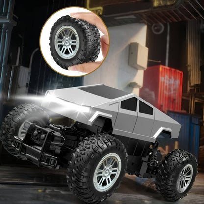 1:16 RC Monster Truck 2.4GHz 4WD Large Wheel Off-Road Pickup with LED Lights 45° Climb, Remote Control Car for Boys Kids