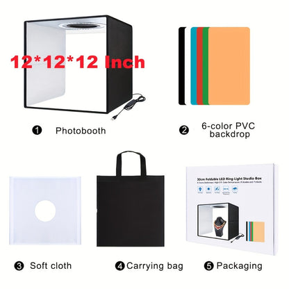 LED Photo Studio Light Box Folding Photography Shooting Tent with 12 Color Backdrops for an Everyday Personal Care Routine