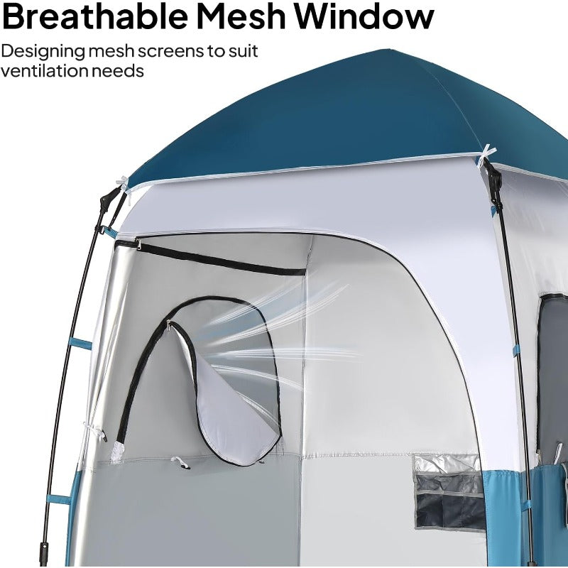 Pop Up Tent Outdoor Shower Camping Changing Room Mesh Floor for Garden, Patio and Yard Use