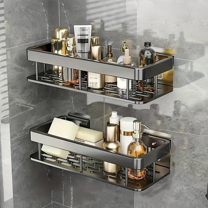 Shower Caddy Wall Mounted Stainless Steel 2-Pack – Rust-Resistant 2-Tier Bathroom Shelf Organizer, Corner Storage Rack for Shower Bathtub