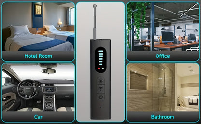 Anti Spy Hidden Camera Detector RF Signal Scanner Portable Bug Detector, GPS Tracker Finder, Listening Device Detector