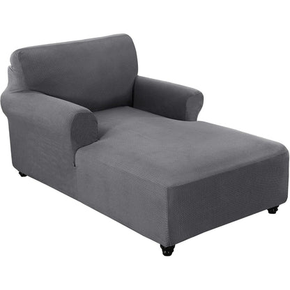 Chaise Lounge Cover Stretch Slipcover Jacquard Fabric Chair Sofa Protector for Living Room Bedroom Multi-Color