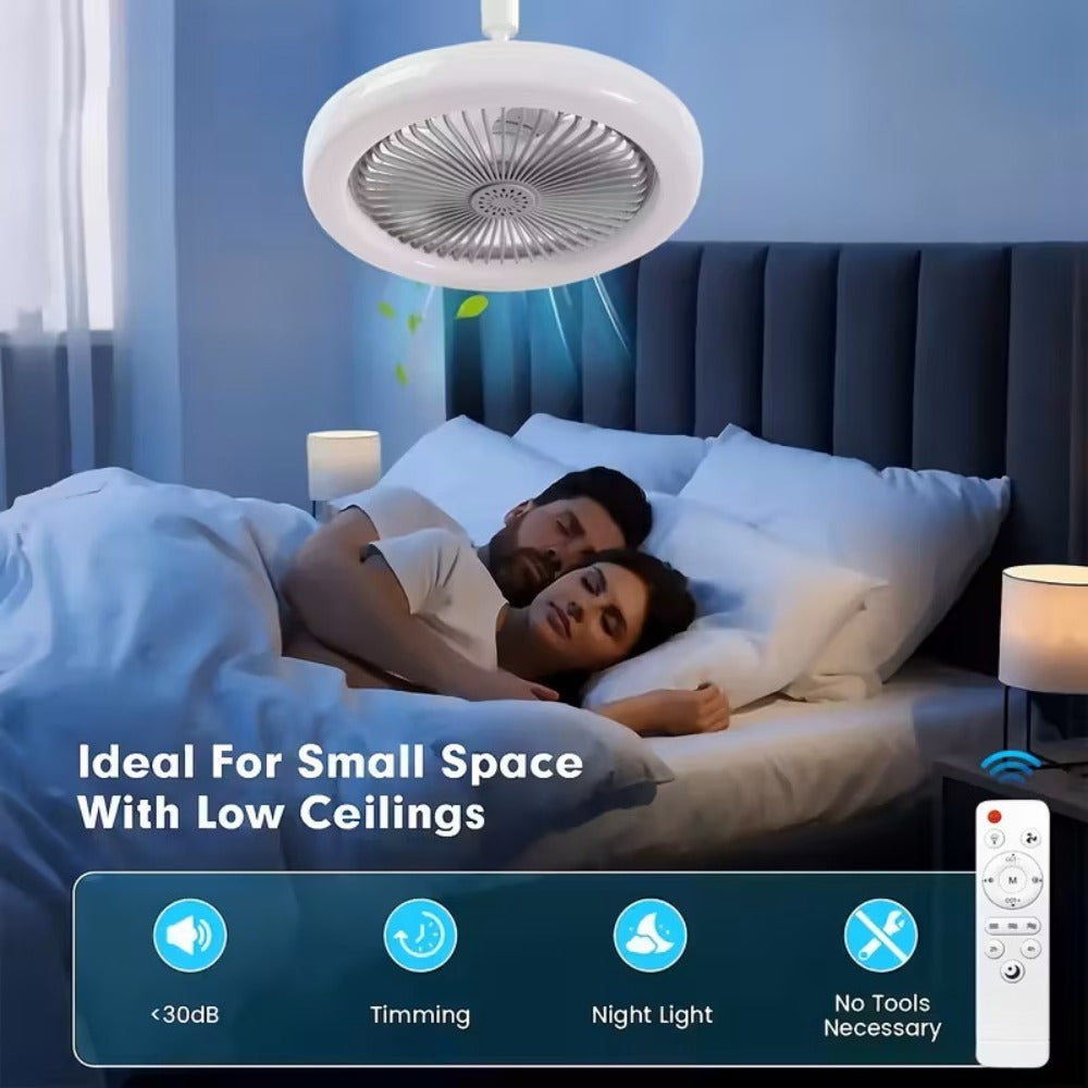Ceiling Fan Light with Remote Control 3-Speed 3-Color Dimmable LED E26 Base 3000-6500K for Entryways, Bedrooms and Living Spaces
