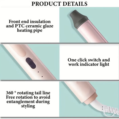 9mm Mini Curling Iron Rapid Heating for Ultra-Fine Curls Teddy Curls Water Waves & Bangs, Travel Curling Wand for Men & Women