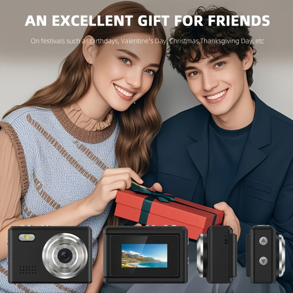Keychain Mini Digital Camera 16X Zoom Autofocus & Shock-Proof, 2.8-Inch Screen Point-and-Shoot Cam for Travel & Vlog