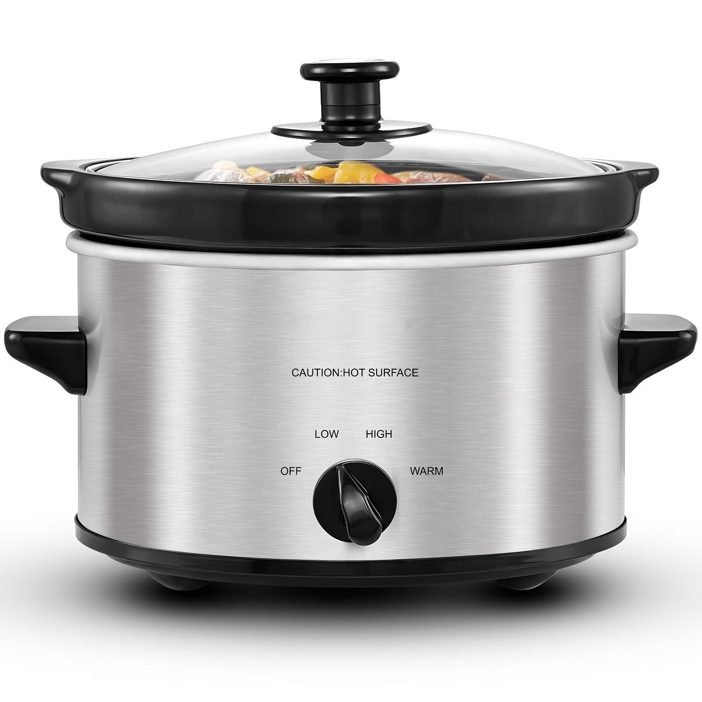 Mini Slow Cooker 1.5QT & 2.0QT with Adjustable Temperature Ceramic Crock & Glass Lid, Small Slow Cooker for Sauces Dips Soups Stews