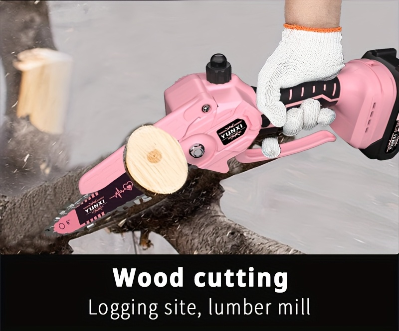 Cordless Electric Pruning Saw Handheld Mini Chainsaw Wireless Portable Tree Branch Cutter with Safety for Garden, Patio and Yard Use