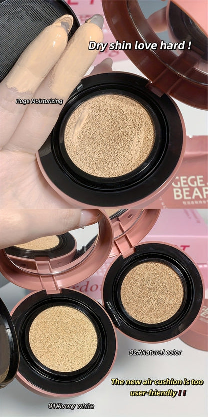 Oil Control Cushion BB Foundation with Replacement Core, Waterproof Sweatproof Invisible Pore Coverage