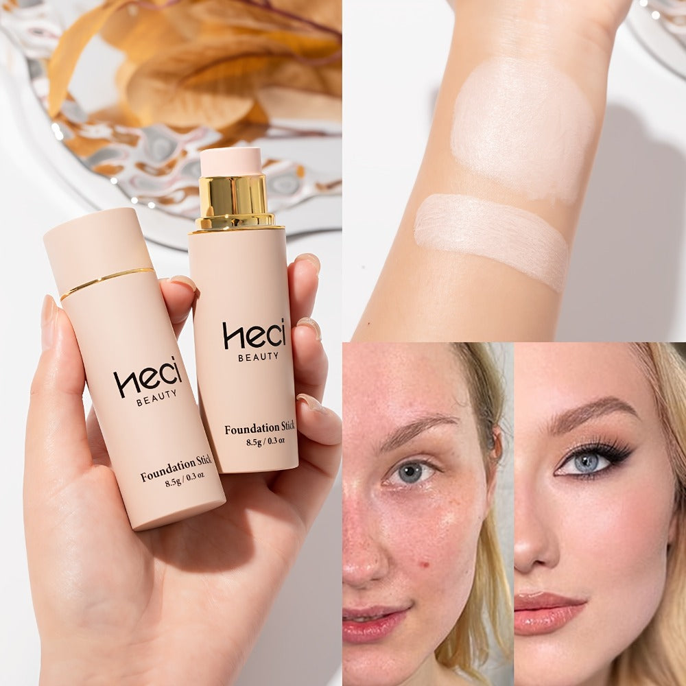 CC Cream Foundation Stick 2-Pack – Full Coverage Concealer, Waterproof Long-Lasting Natural Matte Finish, Lightweight Moisturizing Formula