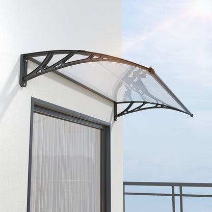 Door Awning Polycarbonate Window Canopy UPF50+ UV Rain Protection for Garden, Patio and Yard Use