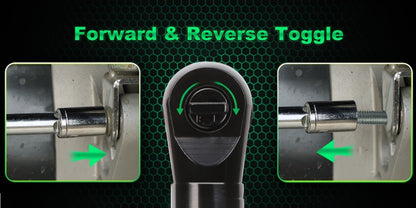 12V Cordless Ratchet Wrench Set 3/8" Drive, 40 Ft-lbs Torque, Variable Speed Trigger, Lithium-Ion Battery