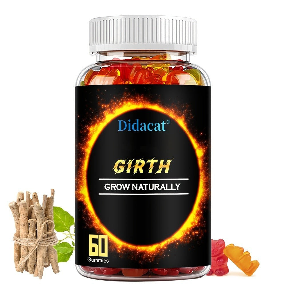 Ashwagandha Gummies for Men, GIRTH Male Vitality & Energy Supplement with KSM-66 Ashwagandha for Strength