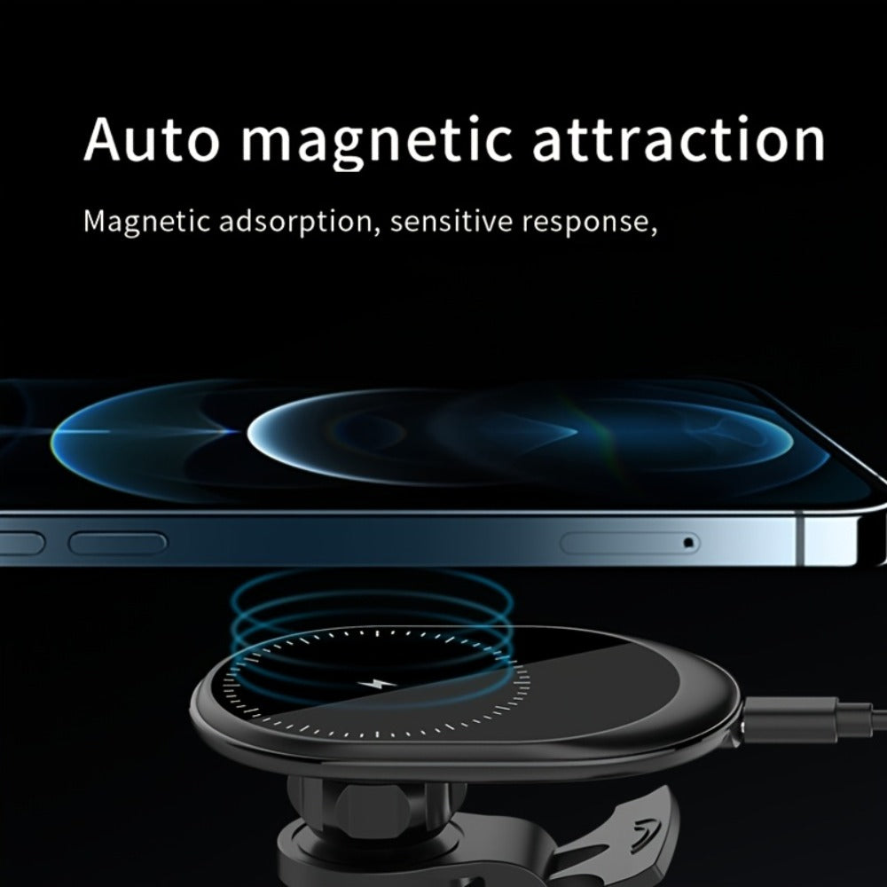 Magnetic Wireless Car Charger Phone Mount 15W Fast Charging – 360° Rotation Air Vent Car Phone Holder Compatible with iPhone 16 / 15 / 14