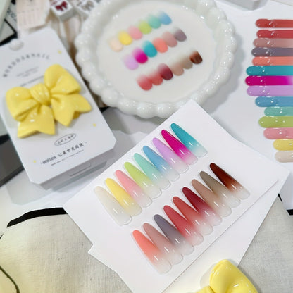 Gel Nail Polish Set with MORDDA Label, 18 Cloud Souffle Patting Colors in Autumn Winter Palette