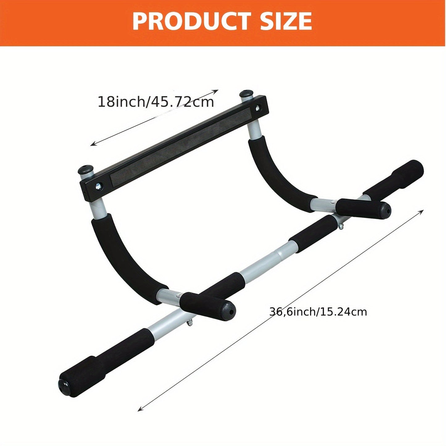 Doorway Pull-Up Bar – Multi-Grip Chin-Up Bar for Indoor Home Gym, No Screws Required, Upper Body Strength Trainer for Pull-Ups