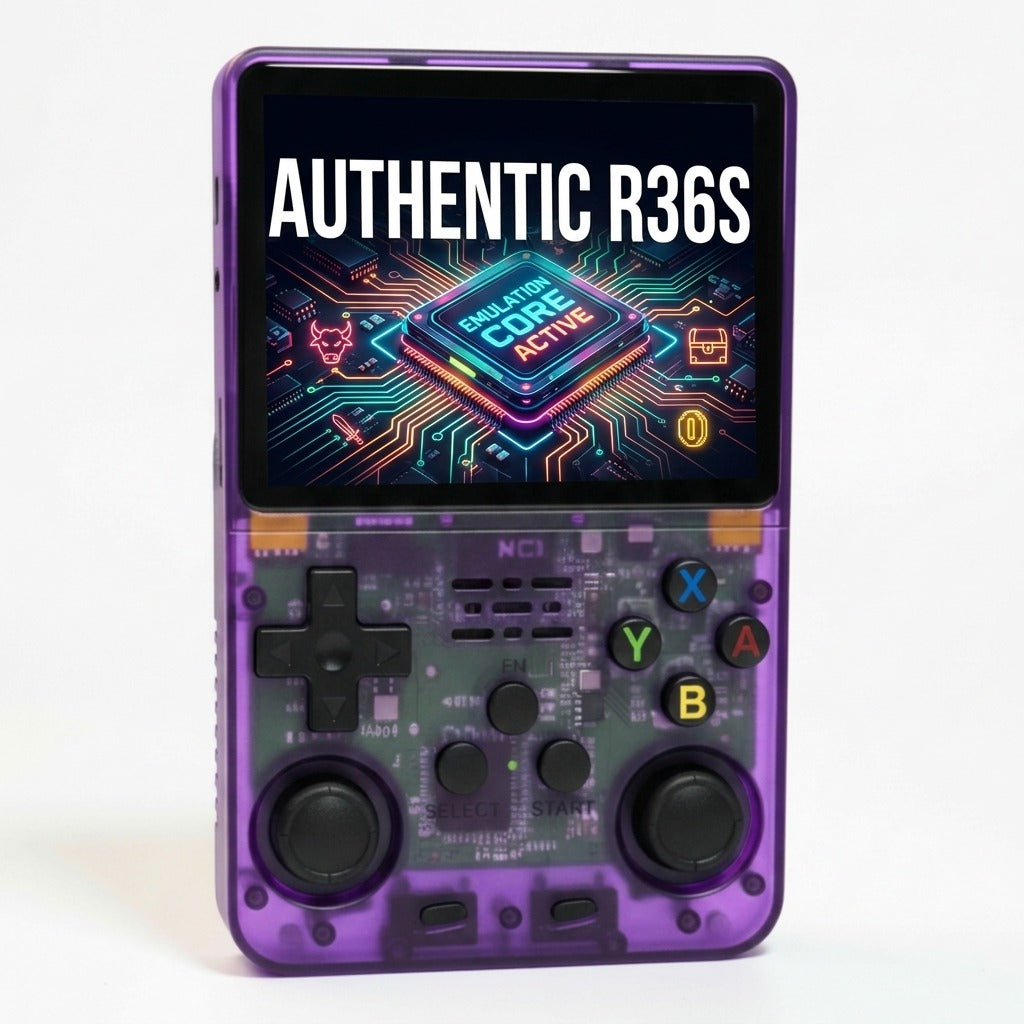 R36S Retro Handheld Game Console ArkOS 3.5" IPS Screen 64GB 128GB, Portable Emulator Gaming Device USB-C 10Hr Battery