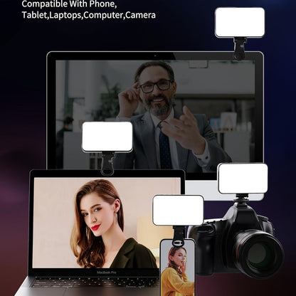 Clip-On LED Fill Light for Phone Laptop Tablet Mini Portable Selfie Light for Video Conferencing for an Everyday Personal Care Routine