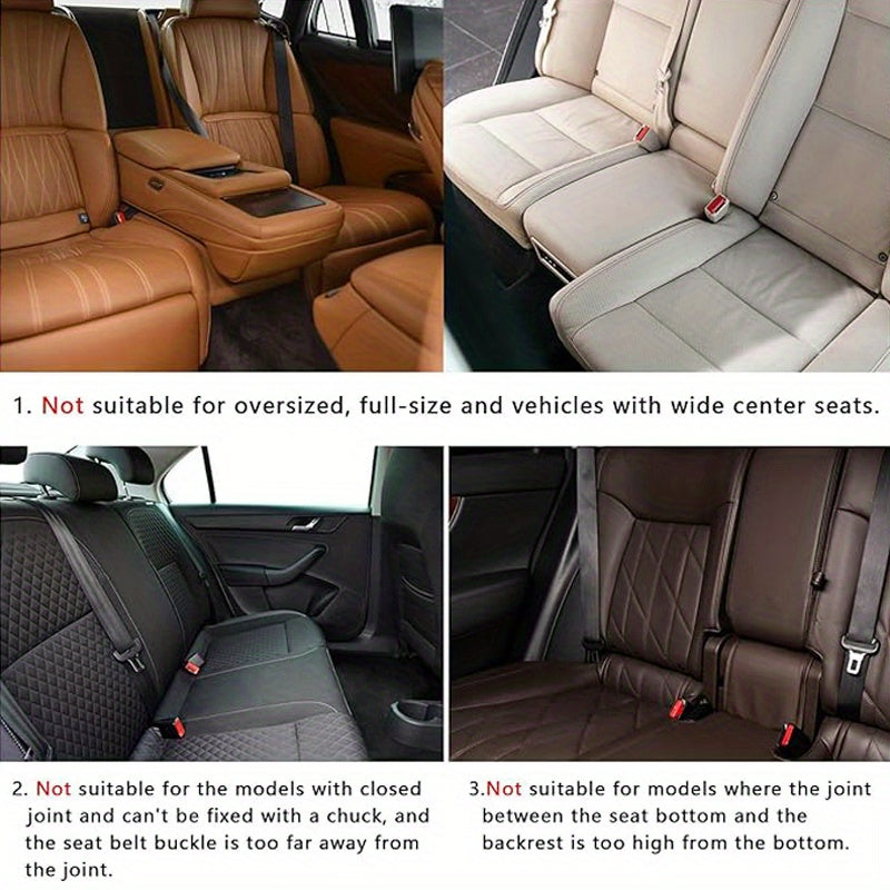 Plush Plaid Car Seat Cushion Set with Memory Foam Fill, Black or Khaki and Front-Pair, Rear-Pad or Three-Piece Options