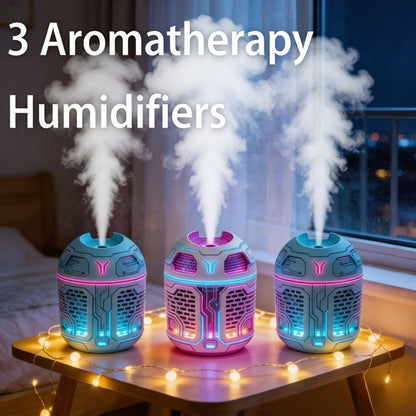 Mini Aromatherapy Humidifier Set of 3 Cool Mist Diffuser with Odor Eliminator No Filter for Entryways, Bedrooms and Living Spaces