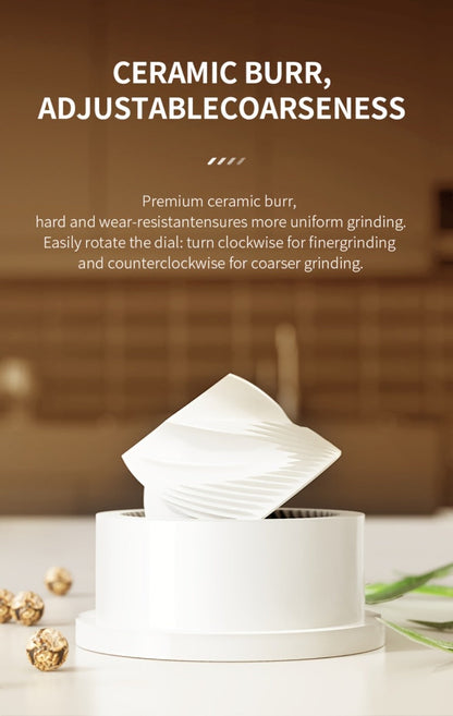 Electric Salt and Pepper Grinder Set, Rechargeable Mills with LED Light, Adjustable Coarseness & 3.72oz for Home Kitchen