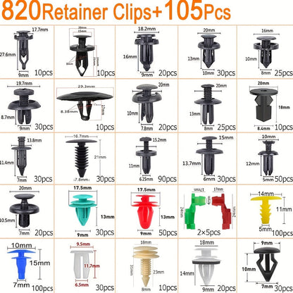 Car Body Fasteners Kit – Snap Rivets, Wing Expansion Screws & Willow Nails, Universal Automotive Retainer Clips for Car Body Panels