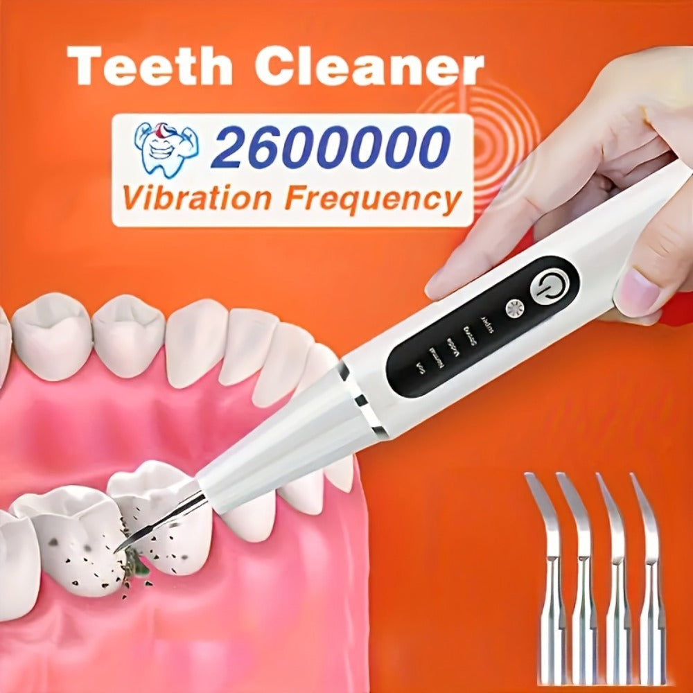 Electric Toothbrush Kit with LED Light & 5-Mode Adjustment, 3 Brush Head Accessories, Deep Cleaning Oral Care Set for Home Use