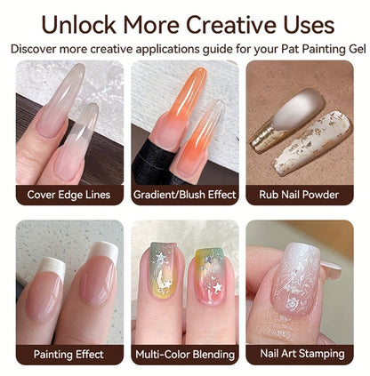 Gel Nail Polish 4-in-1 Nine-Color Palette for Ombre, Stamping, Painting and Powder Nail Art