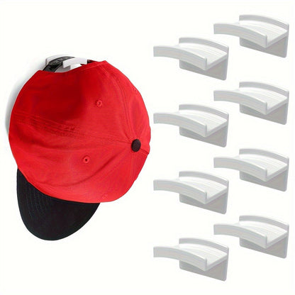 Hat Hooks Wall Mounted 20-Pack, Strong Adhesive Baseball Cap Hooks, No Drilling Multi-Purpose Hat Rack Organizer for Caps