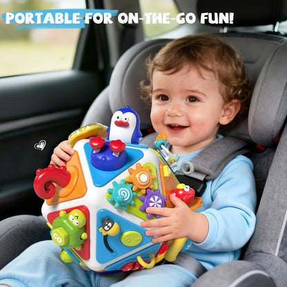 21-in-1 Toddler Busy Board Activity Cube, Early Educational Sensory Toy for Boys & Girls Ages 1-3