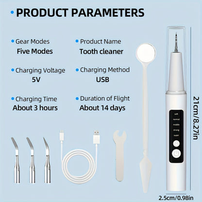 Electric Water Flosser with 5 Cleaning Modes - Portable Oral Irrigator with LED Light for an Everyday Personal Care Routine