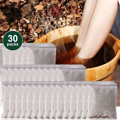 Foot Soak Packs 30 Count Individually Packaged Herbal – Deep Cleansing Relaxing Foot Bath for Tired Feet, Better Sleep & Odor Control