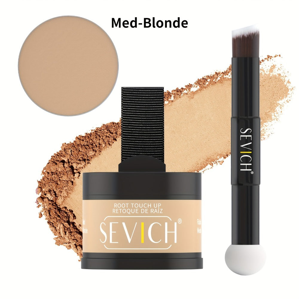 Hairline Powder Root Touch-Up Kit with Refill & Brush – Waterproof Instant Grey Hair Concealer Fills Sparse Hairline Bald Spots Eyebrow