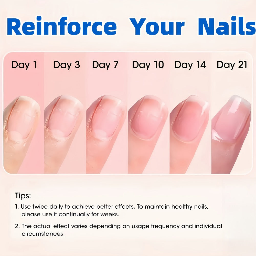 Colored Nail Hardener Set Pink White Yellow – Fast Drying 15ml Nail Strengthener for Weak Splitting Brittle