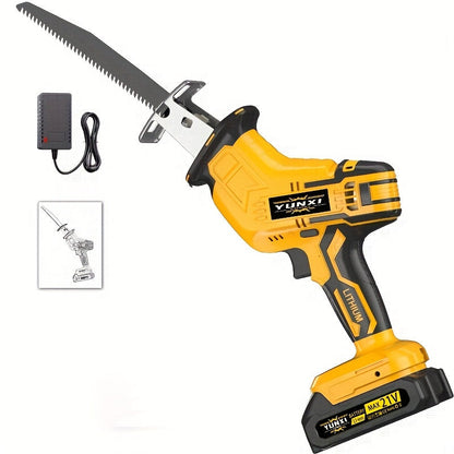 Cordless Reciprocating Saw - Electric Reciprocating Saw with Safety Lock, Large Battery & Charger