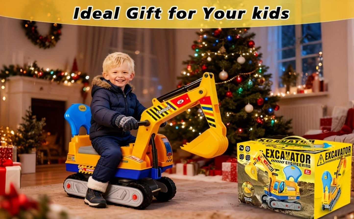 Kids Ride-On Construction Truck Large Manual-Powered Engineering Vehicle with the Listed Color, Size or Set Options for Everyday Use