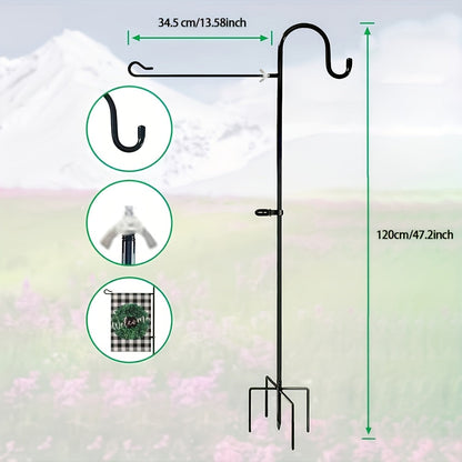 Garden Flag Holder | Heavy Duty Shepherd Hook Adjustable Rust Resistant
