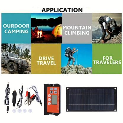 600W Solar Panel Kit with 100A PWM Controller – 100W 200W Monocrystalline Panels for RV, Camping, Car & Boat Battery Charging | Portable
